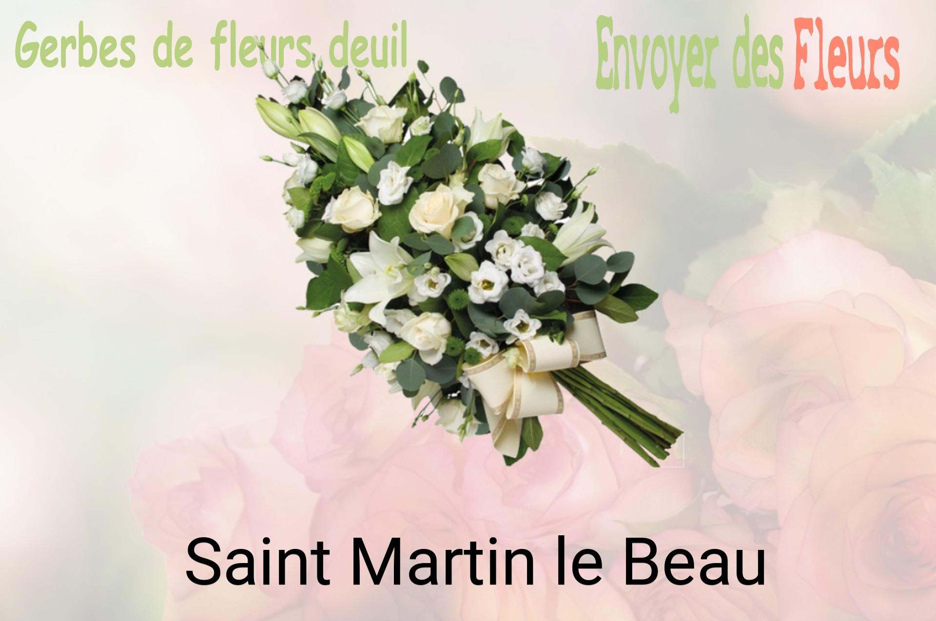 Gerbe de fleurs de deuil livrée à Saint-Martin-le-Beau
